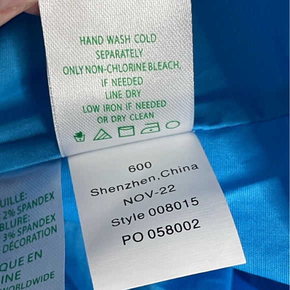 NWT Lily Pulitzer Elina Stretch Cotton Cumulus Blue - Picture 8 of 11